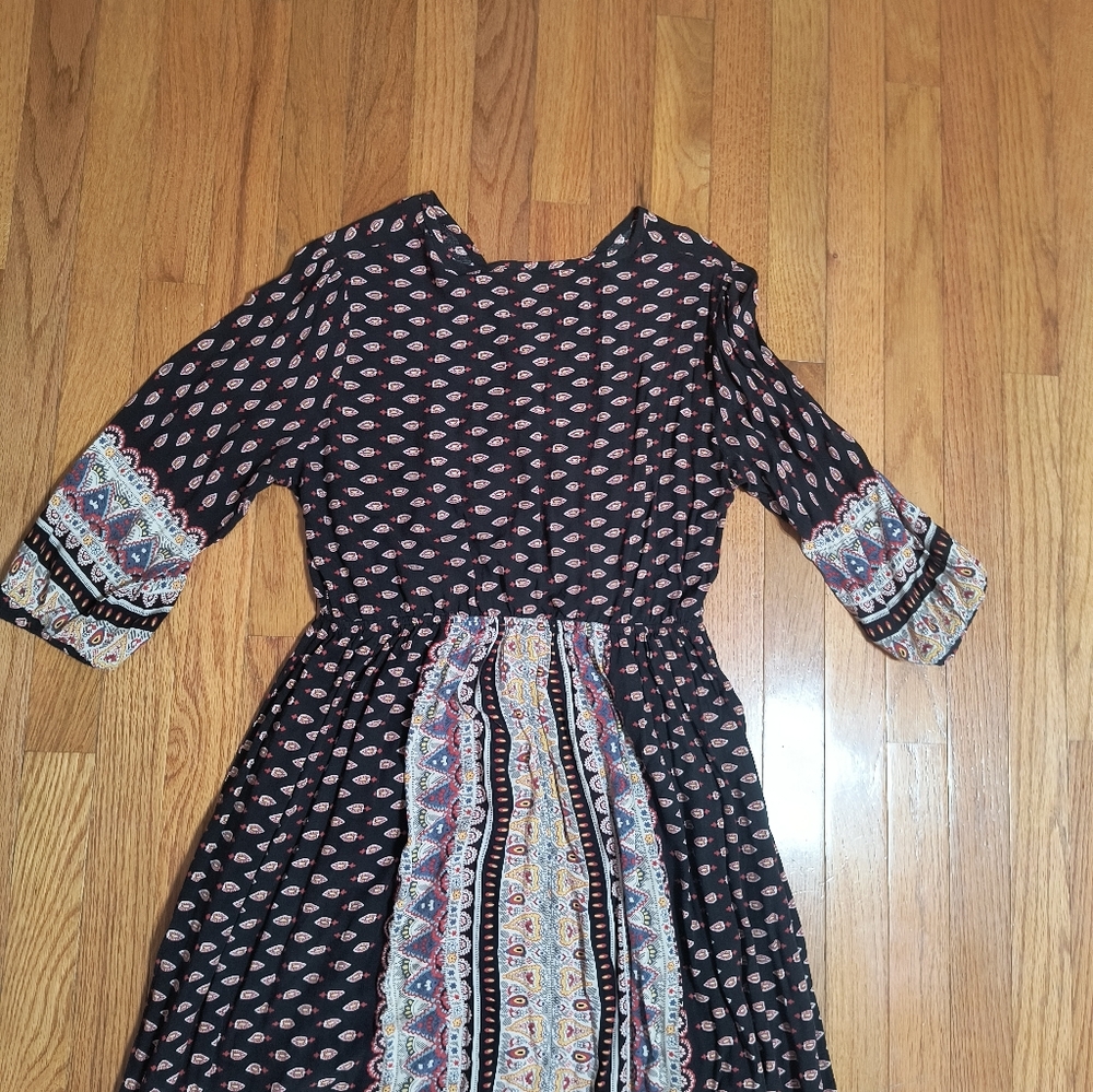 3/$10⭐ Boho Peasant Maxi Dress, Rayon, Women's Small/Medium - Picture 14 of 16